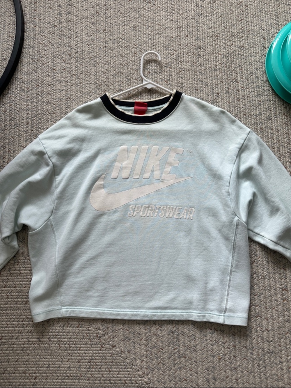 Vintage Nike Pale Blue Sportswear Pullover with White Logo
